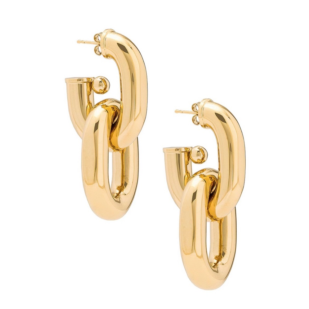 Rabanne Gold Link Hoop Earrings